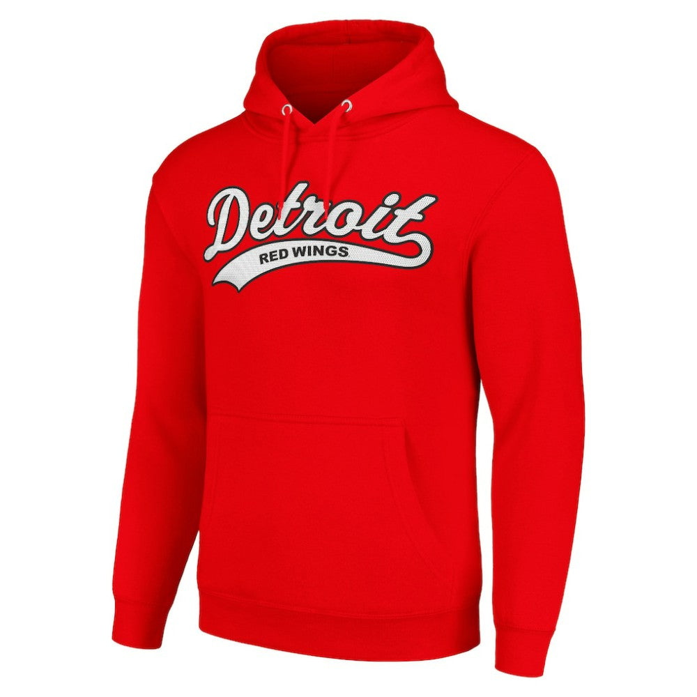 Detroit Red Wings Starter Tailsweep Fleece Tri-Blend Pullover Hoodie Red