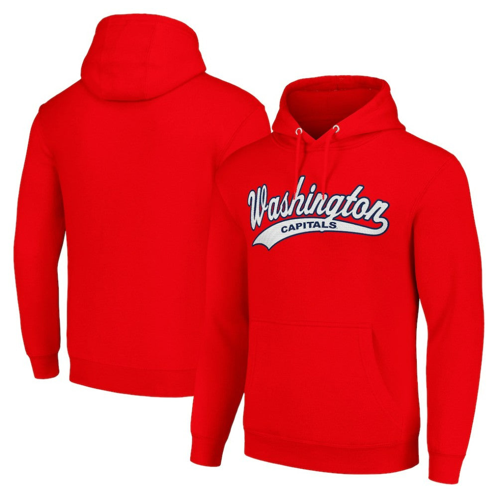Washington Capitals Starter Tailsweep Fleece Tri-Blend Pullover Hoodie Red