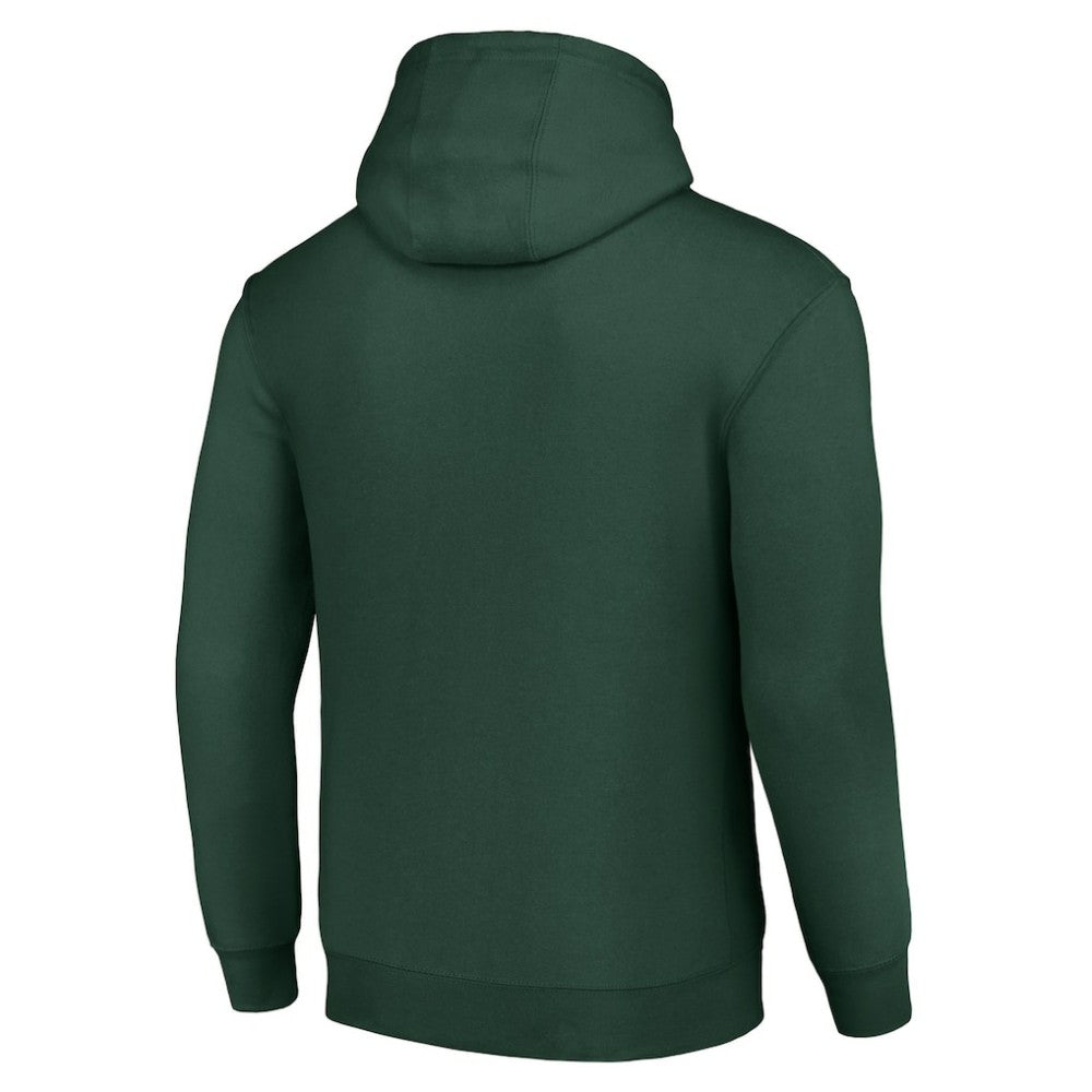 Minnesota Wild Starter Tailsweep Fleece Tri-Blend Pullover Hoodie Green