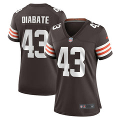 Mohamoud Diabate Cleveland Browns Women's Team Game Jersey - Brown