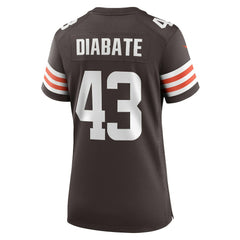Mohamoud Diabate Cleveland Browns Women's Team Game Jersey - Brown