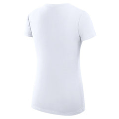 Chicago Cubs G-III 4Her by Carl Banks Women's Super-Slim Fit Lightweight City Graphic V-Neck T-Shirt White