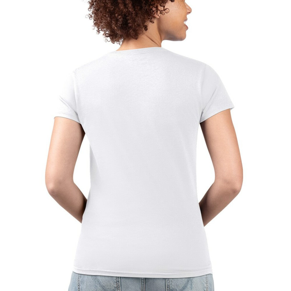 Chicago Cubs G-III 4Her by Carl Banks Women's Super-Slim Fit Lightweight City Graphic V-Neck T-Shirt White