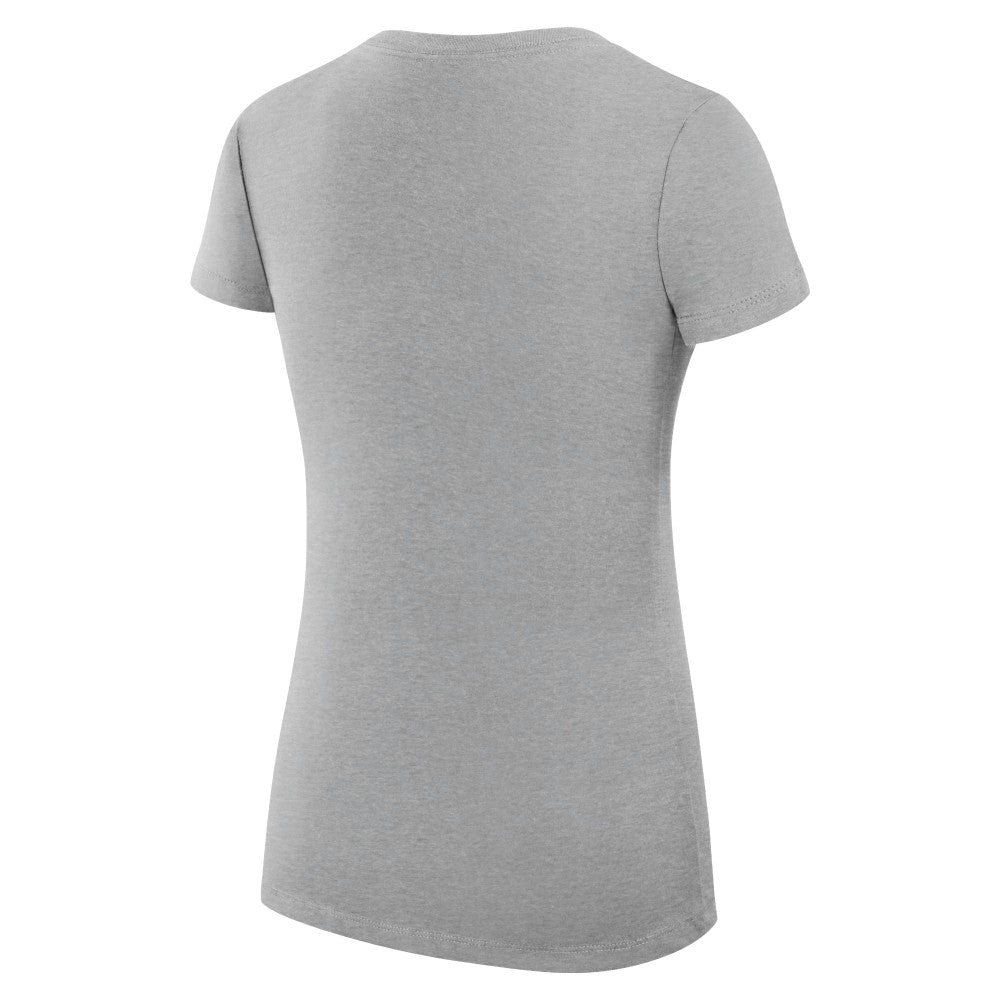 Cincinnati Reds G-III 4Her by Carl Banks Women's Super-Slim Fit Lightweight City Graphic V-Neck T-Shirt Heather Gray
