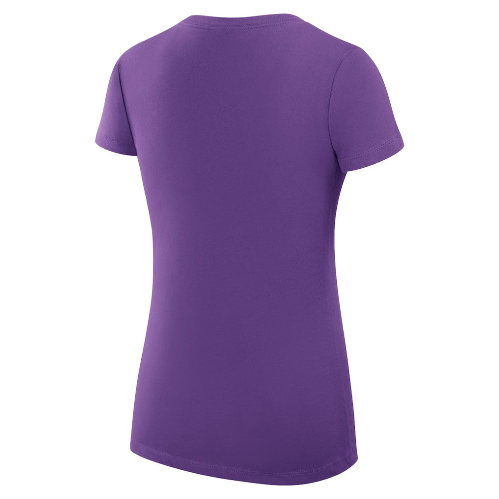Colorado Rockies G-III 4Her by Carl Banks Women's Super-Slim Fit Lightweight City Graphic V-Neck T-Shirt Purple