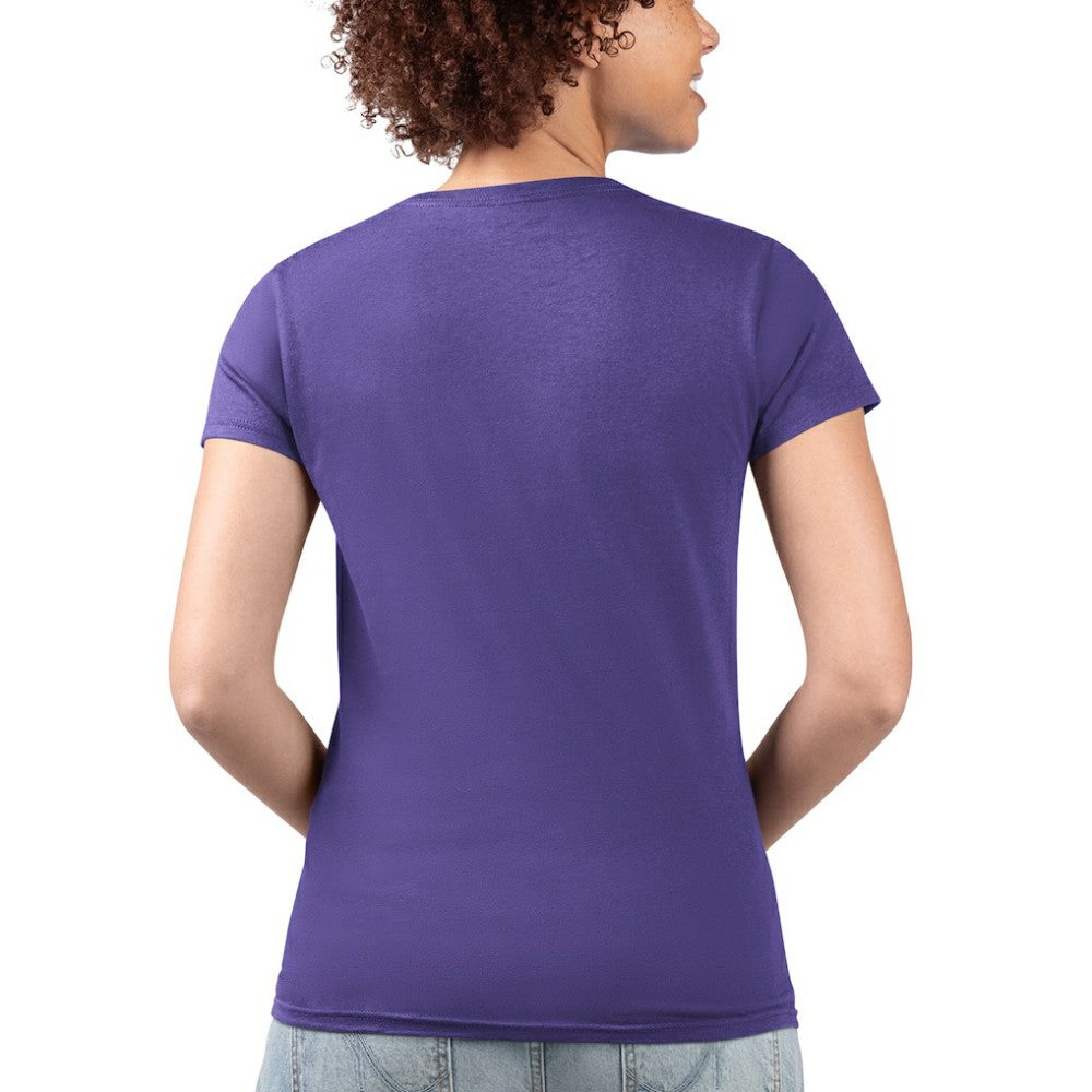 Colorado Rockies G-III 4Her by Carl Banks Women's Super-Slim Fit Lightweight City Graphic V-Neck T-Shirt Purple