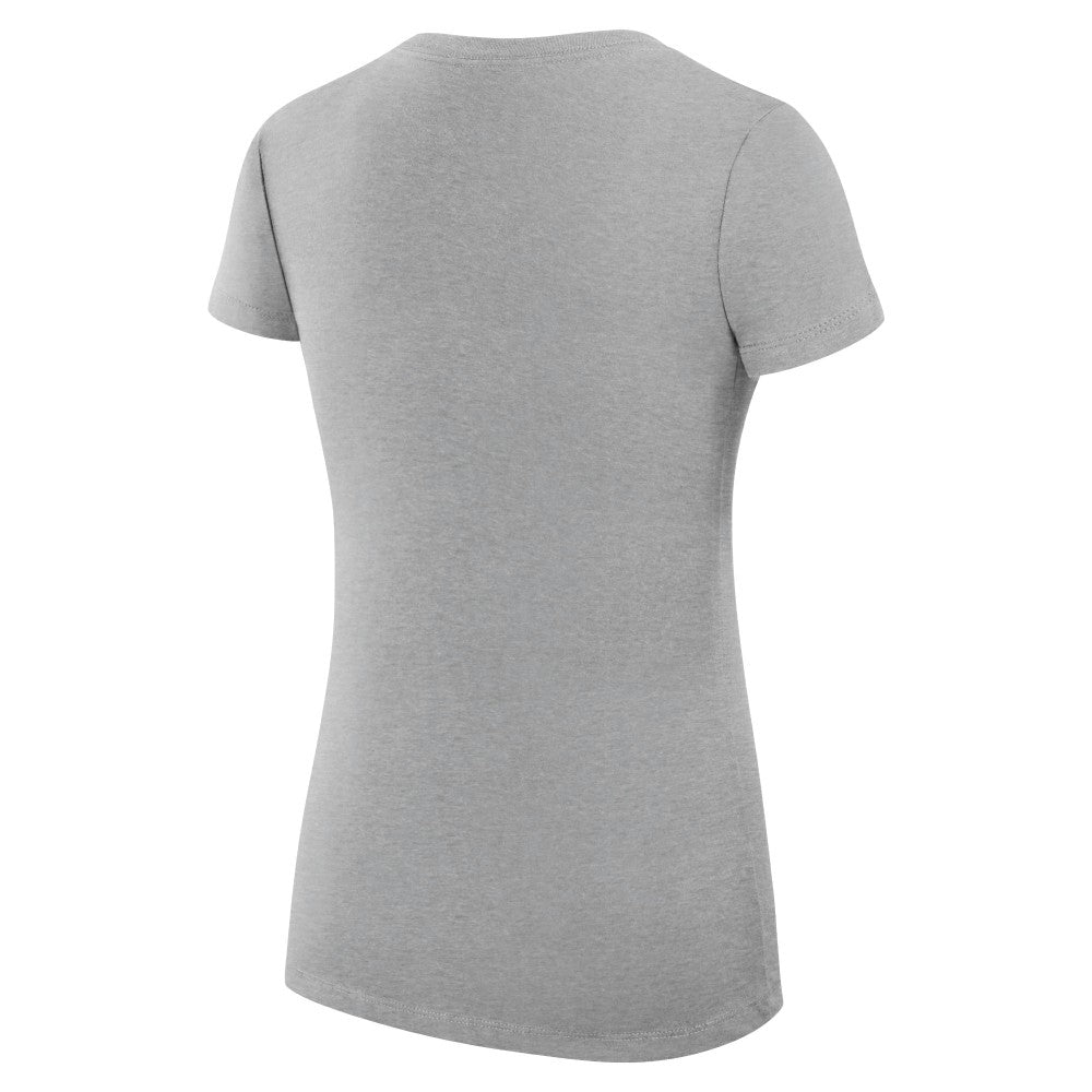 Kansas City Royals G-III 4Her by Carl Banks Women's Super-Slim Fit Lightweight City Graphic V-Neck T-Shirt Heather Gray