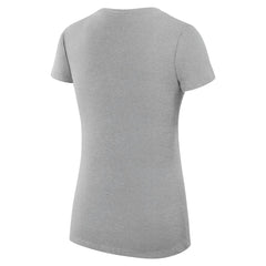 Los Angeles Dodgers G-III 4Her by Carl Banks Women's Super-Slim Fit Lightweight City Graphic V-Neck T-Shirt Heather Gray