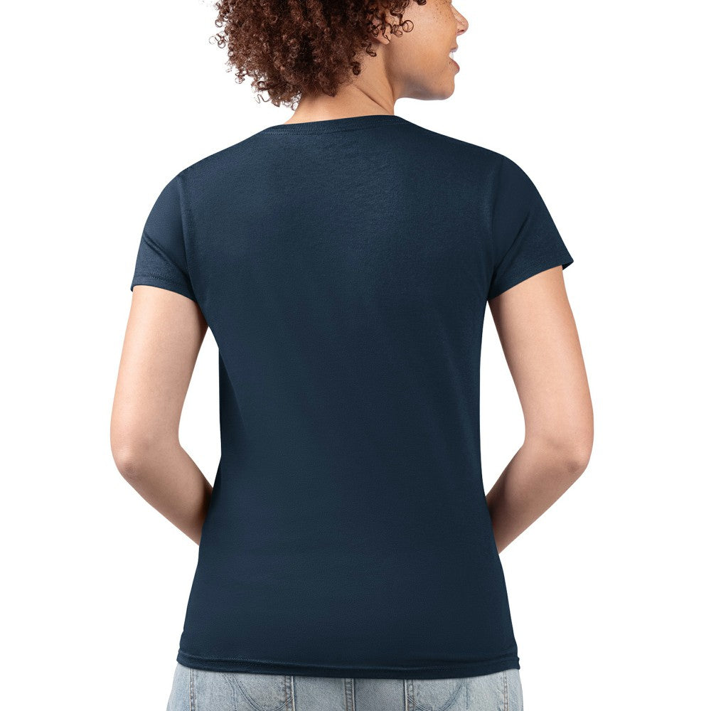 Minnesota Twins G-III 4Her by Carl Banks Women's Super-Slim Fit Lightweight City Graphic V-Neck T-Shirt Navy