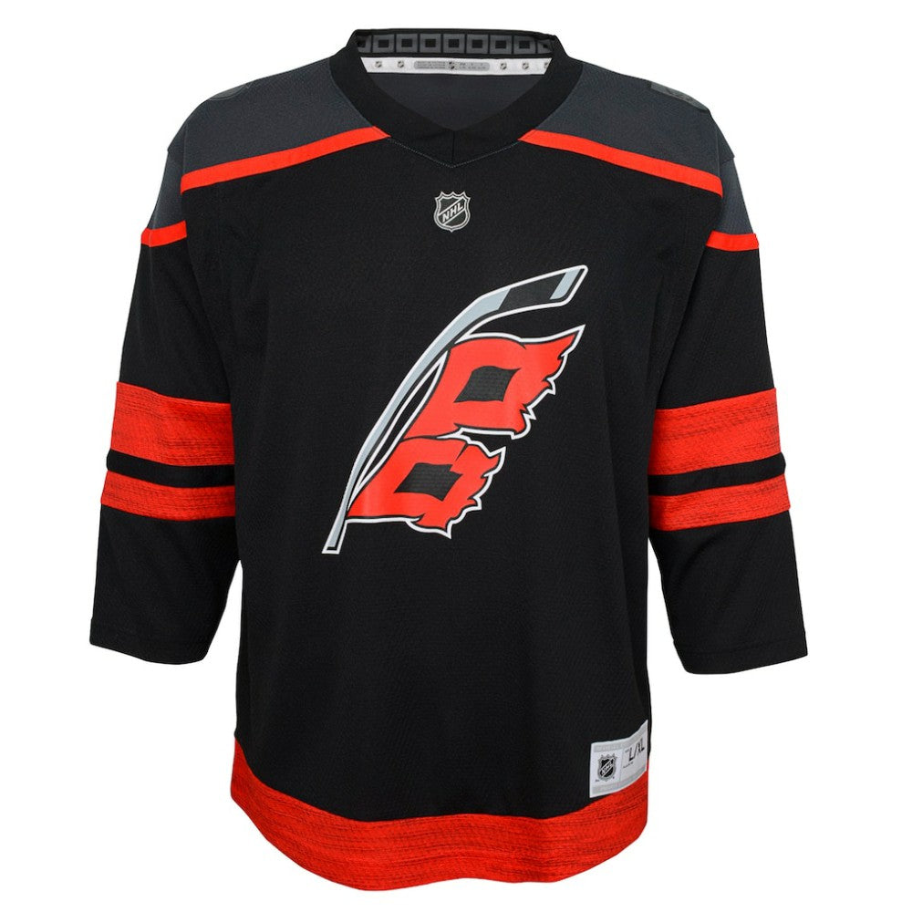 Carolina Hurricanes Youth Home Replica Custom Jersey Black