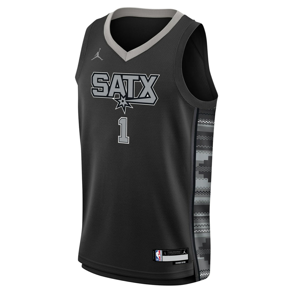 Victor Wembanyama San Antonio Spurs Jordan Brand Youth Swingman Jersey - Statement Edition - Black sale