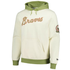 Atlanta Braves Color Pop Pullover Hoodie Cream/Green | New Era