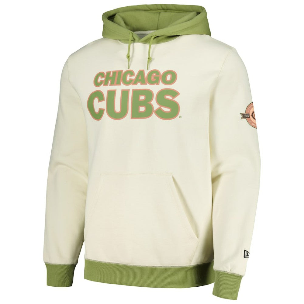 Chicago Cubs Color Pop Pullover Hoodie Cream/Green | New Era