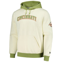 Cincinnati Reds Color Pop Pullover Hoodie Cream/Green | New Era