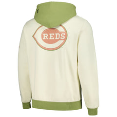 Cincinnati Reds Color Pop Pullover Hoodie Cream/Green | New Era