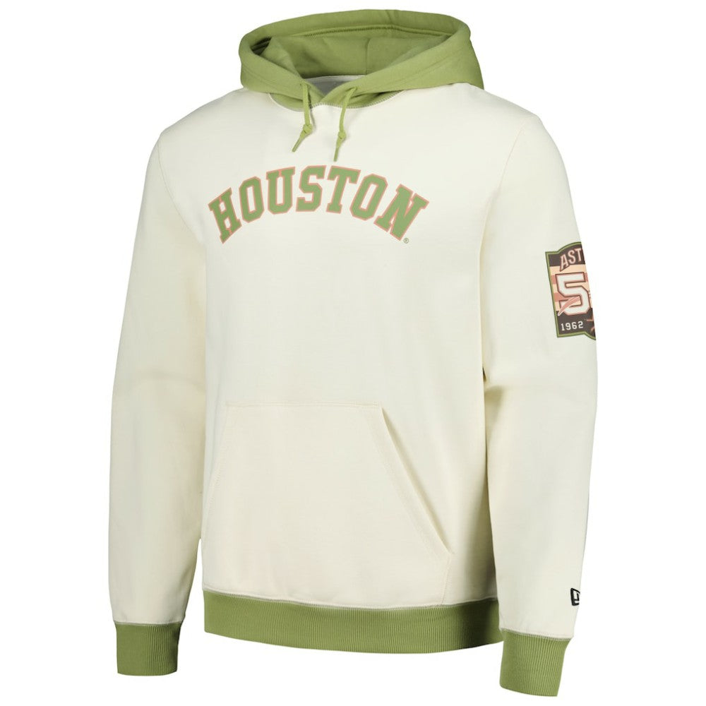 Houston Astros Color Pop Pullover Hoodie Cream/Green | New Era