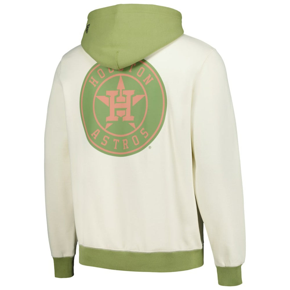 Houston Astros Color Pop Pullover Hoodie Cream/Green | New Era
