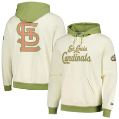 St. Louis Cardinals Color Pop Pullover Hoodie Cream/Green | New Era