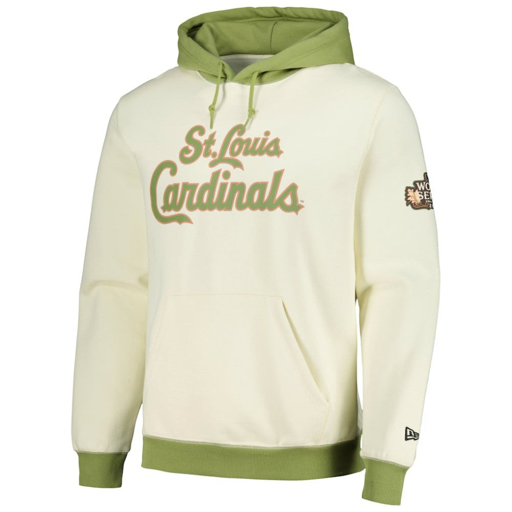 St. Louis Cardinals Color Pop Pullover Hoodie Cream/Green | New Era