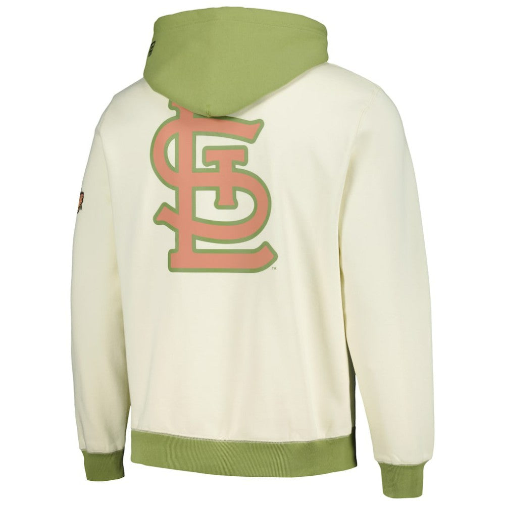 St. Louis Cardinals Color Pop Pullover Hoodie Cream/Green | New Era