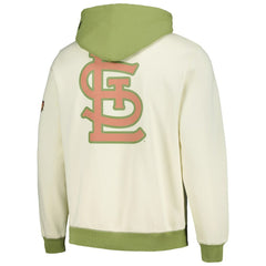 St. Louis Cardinals Color Pop Pullover Hoodie Cream/Green | New Era