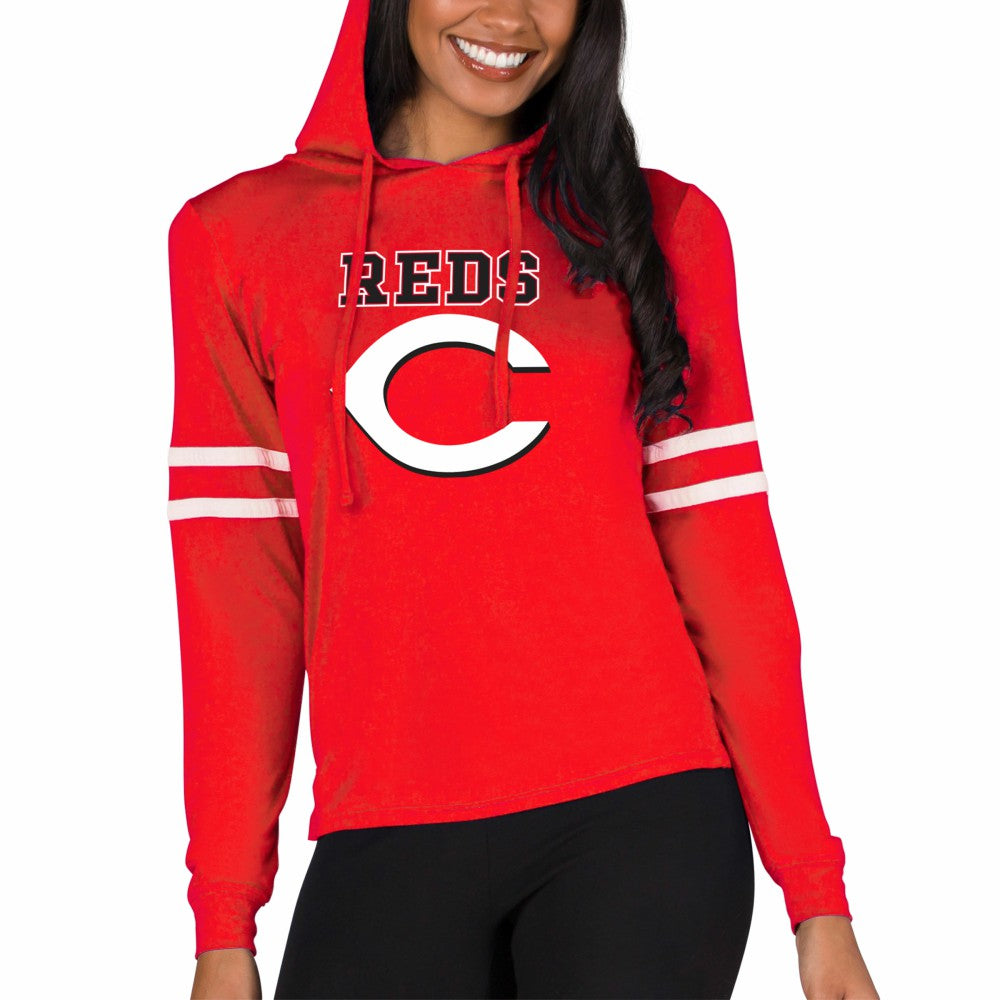 Cincinnati Reds Concepts Sport Women's Marathon Lightweight Lounge Pullover Hoodie Red