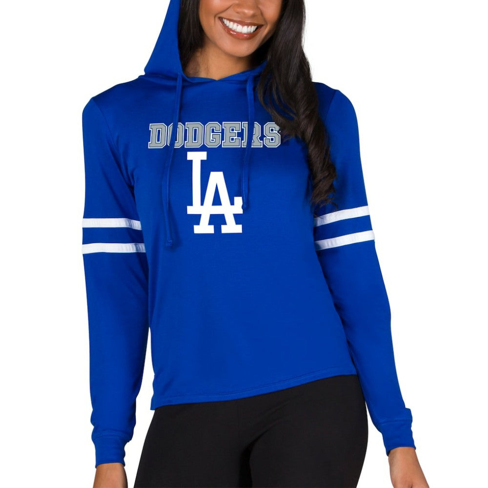 Los Angeles Dodgers Concepts Sport Women's Marathon Lightweight Lounge Pullover Hoodie Royal
