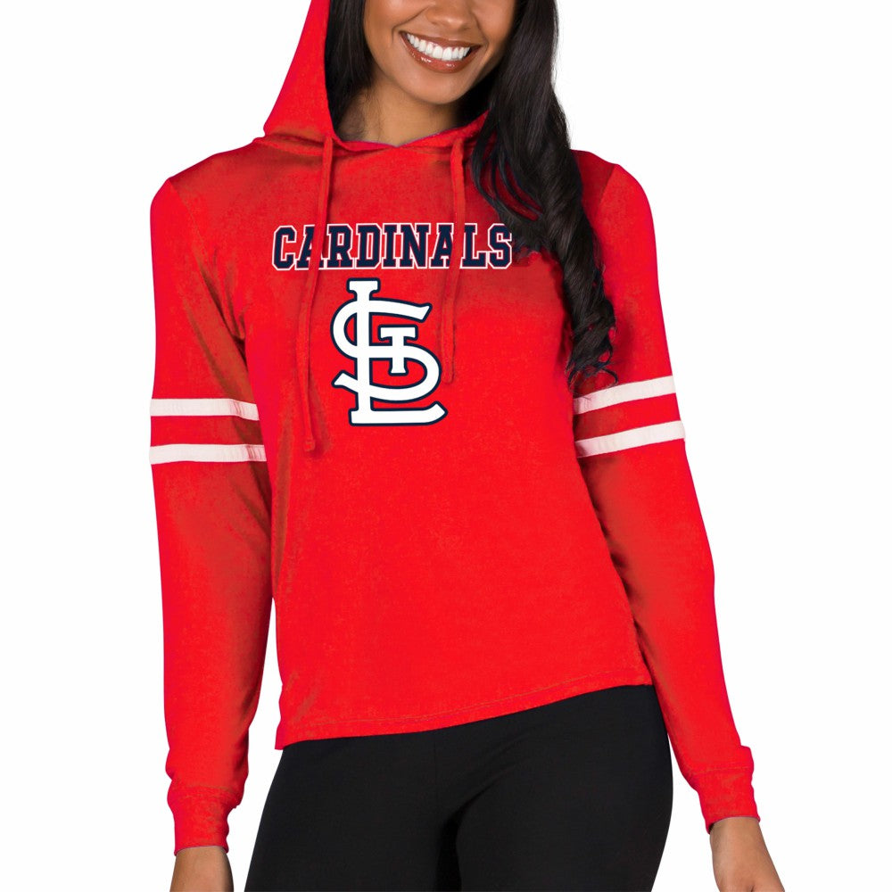 St. Louis Cardinals Concepts Sport Women's Marathon Lightweight Lounge Pullover Hoodie Red