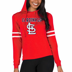 St. Louis Cardinals Concepts Sport Women's Marathon Lightweight Lounge Pullover Hoodie Red