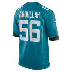 Yasir Abdullah Jacksonville Jaguars Team Game Jersey - Teal