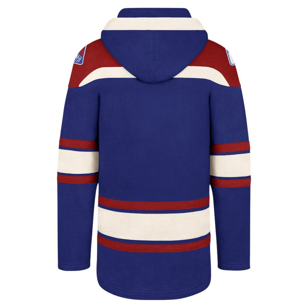 New York Rangers '47 Big & Tall Superior Lacer Pullover Hoodie Blue