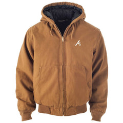 Atlanta Braves Dunbrooke Dakota Work Full-Zip Hoodie Jacket Brown