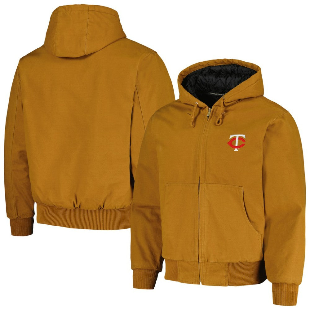 Minnesota Twins Dunbrooke Dakota Work Full-Zip Hoodie Jacket Brown
