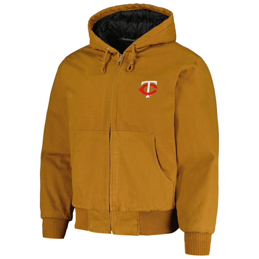 Minnesota Twins Dunbrooke Dakota Work Full-Zip Hoodie Jacket Brown