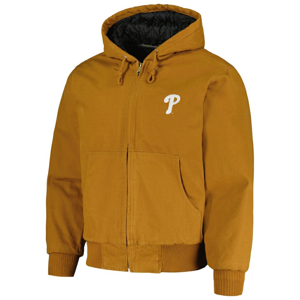 Philadelphia Phillies Dunbrooke Dakota Work Full-Zip Hoodie Jacket Brown
