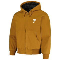 Philadelphia Phillies Dunbrooke Dakota Work Full-Zip Hoodie Jacket Brown