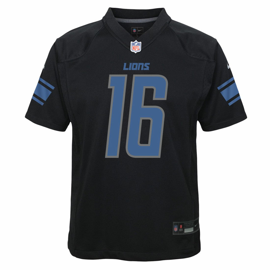 Jared Goff Detroit Lions Youth Game Jersey - Black