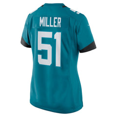 Ventrell Miller Jacksonville Jaguars Women's Game Jersey - Teal