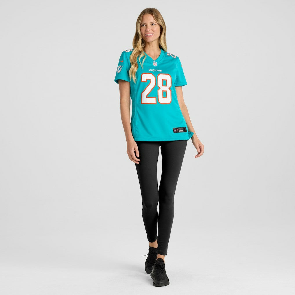 Devon Achane Miami Dolphins Women's Player Game Jersey - Aqua