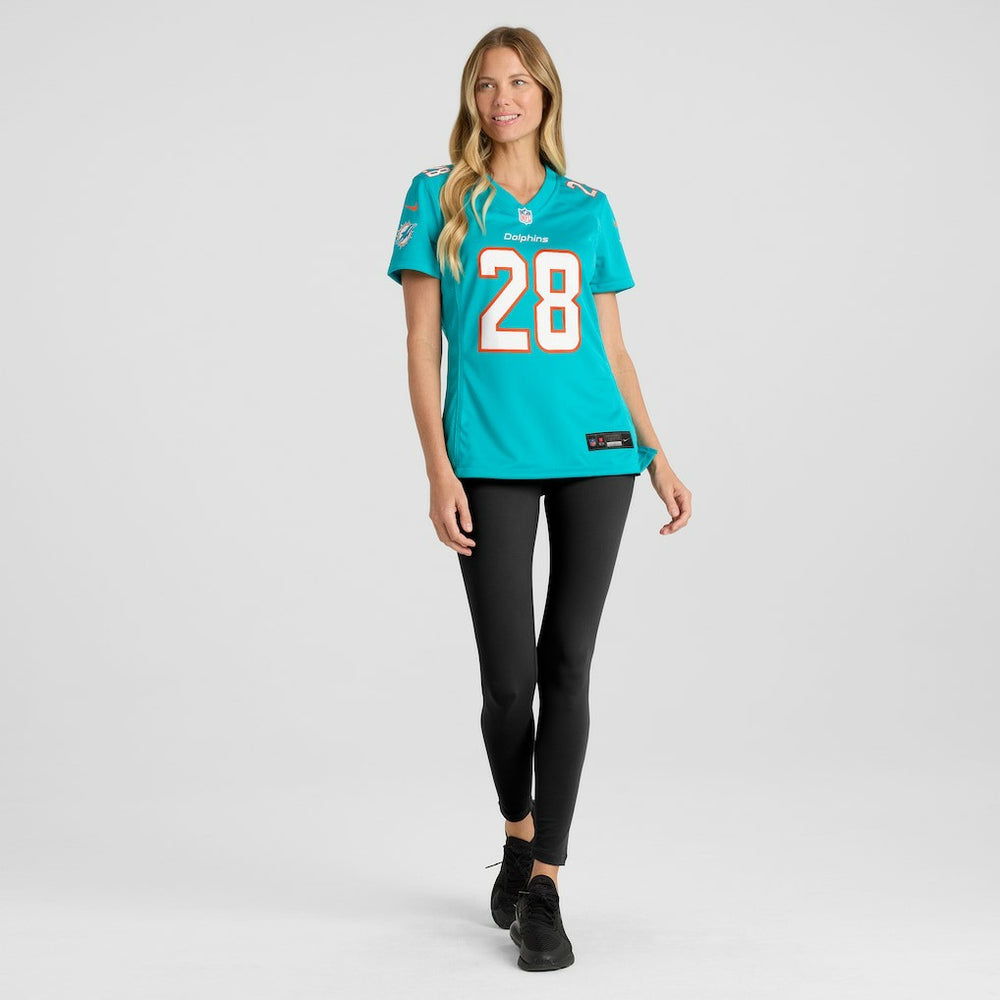 Devon Achane Miami Dolphins Women's Player Game Jersey - Aqua