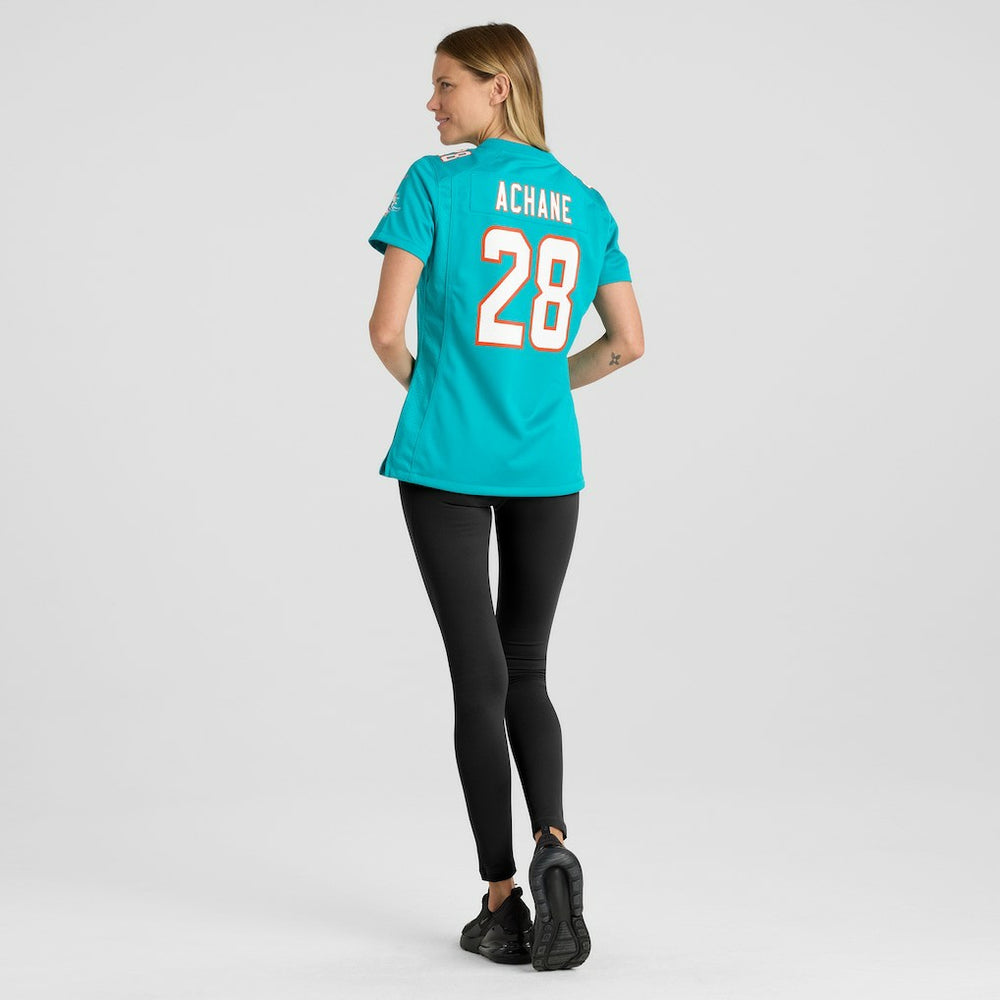 Devon Achane Miami Dolphins Women's Player Game Jersey - Aqua