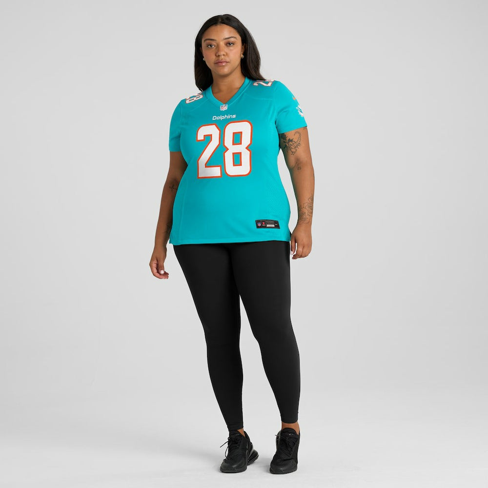 Devon Achane Miami Dolphins Women's Player Game Jersey - Aqua