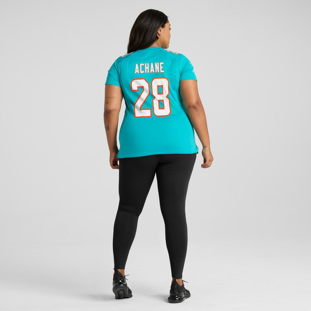 Devon Achane Miami Dolphins Women's Player Game Jersey - Aqua