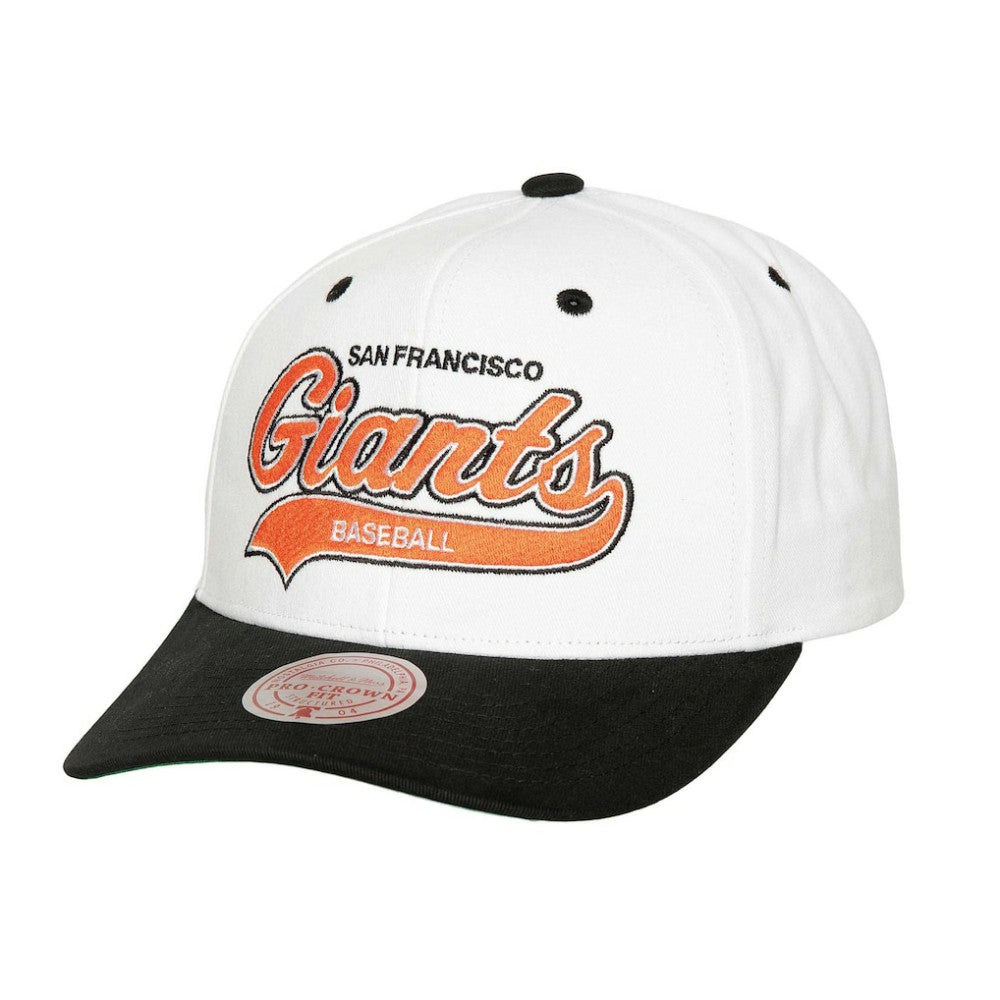 San Francisco Giants Cooperstown Collection Tail Sweep Pro Snapback Hat White | Mitchell & Ness