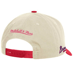 Atlanta Braves Pro Crown Adjustable Hat Cream | Mitchell & Ness