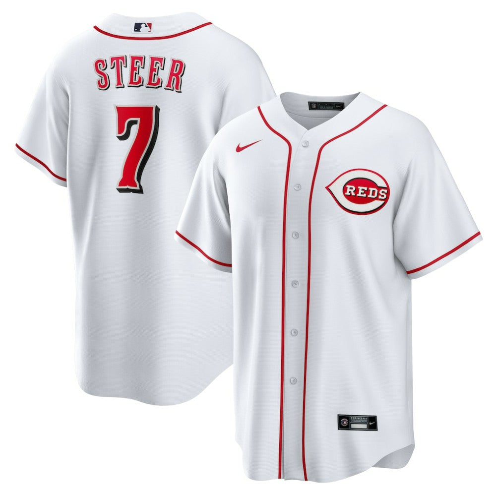 Spencer Steer Cincinnati Reds Home Replica Jersey White | Nike