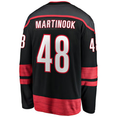 Jordan Martinook Carolina Hurricanes Fanatics Home Breakaway Jersey Black