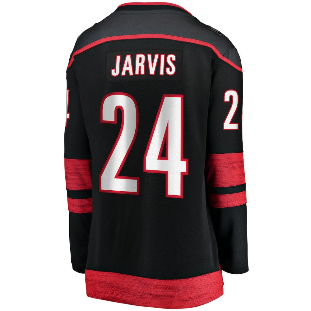 Seth Jarvis Carolina Hurricanes Fanatics Women's Home Breakaway Player Jersey Black