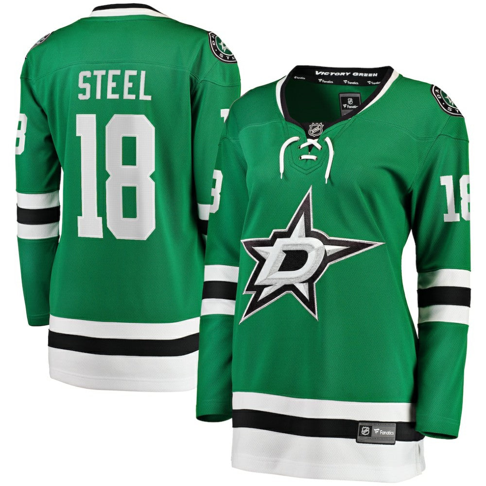 Sam Steel Dallas Stars Fanatics Women's Home Breakaway Player Jersey Kelly Green