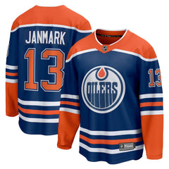 Mattias Janmark Edmonton Oilers Fanatics Home Breakaway Jersey Royal